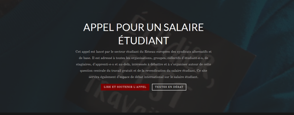 Un appel européen pour un salaire étudiant