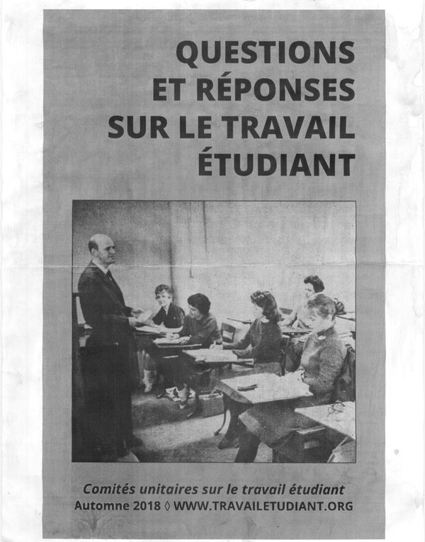 Les mouvements pour un salaire étudiant